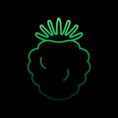 Poster - Strawberry nolan icon. Simple thin line, outline vector of fruit icons for ui and ux, website or mobile application