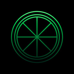 Poster - Lemon sliced nolan icon. Simple thin line, outline vector of fruit icons for ui and ux, website or mobile application