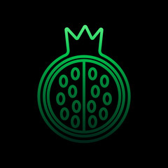 Poster - Garnet nolan icon. Simple thin line, outline vector of fruit icons for ui and ux, website or mobile application