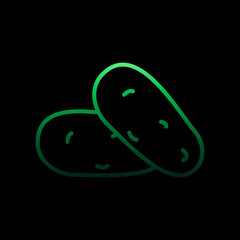 Poster - Potato nolan icon. Simple thin line, outline vector of fruit icons for ui and ux, website or mobile application