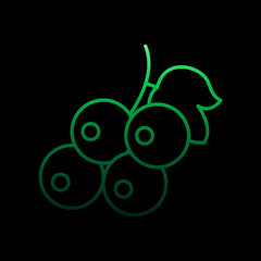 Poster - Grapes nolan icon. Simple thin line, outline vector of fruit icons for ui and ux, website or mobile application