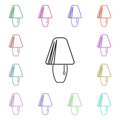 Poster - Night light multi color style icon. Simple thin line, outline vector of furniture icons for ui and ux, website or mobile application