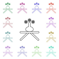 Poster - Table for a vase multi color style icon. Simple thin line, outline vector of furniture icons for ui and ux, website or mobile application