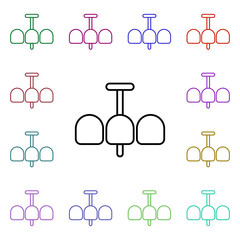 Poster - Chandelier line multi color style icon. Simple thin line, outline vector of home things icons for ui and ux, website or mobile application