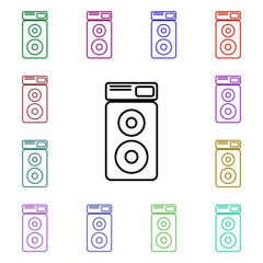 Poster - Acoustic system line multi color style icon. Simple thin line, outline vector of home things icons for ui and ux, website or mobile application