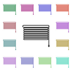 Poster - Jalousie line multi color style icon. Simple thin line, outline vector of home things icons for ui and ux, website or mobile application