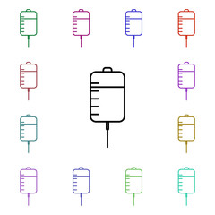Poster - Dropper line multi color style icon. Simple thin line, outline vector of hospital icons for ui and ux, website or mobile application