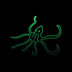 Poster - Octopus nolan icon. Simple thin line, outline vector of marine live icons for ui and ux, website or mobile application
