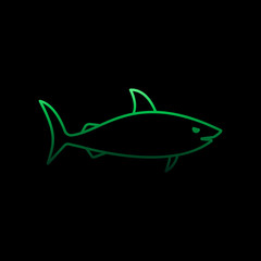 Poster - Shark nolan icon. Simple thin line, outline vector of marine live icons for ui and ux, website or mobile application