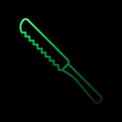 Poster - Bread knife outline nolan icon. Simple thin line, outline vector of restaurant icons for ui and ux, website or mobile application