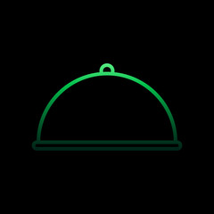 Poster - Restaurant tray outline nolan icon. Simple thin line, outline vector of restaurant icons for ui and ux, website or mobile application