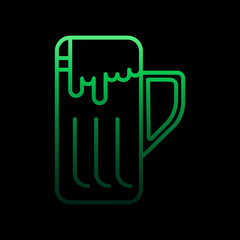 Poster - Beer mug outline nolan icon. Simple thin line, outline vector of restaurant icons for ui and ux, website or mobile application