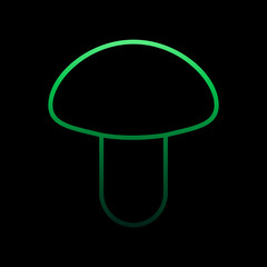 Poster - Mushroom outline nolan icon. Simple thin line, outline vector of restaurant icons for ui and ux, website or mobile application
