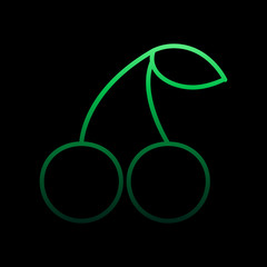 Poster - Cherry outline nolan icon. Simple thin line, outline vector of restaurant icons for ui and ux, website or mobile application