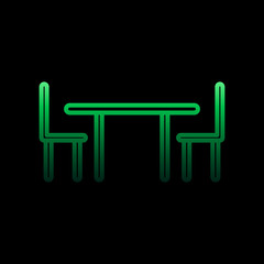 Poster - Table and chairs outline nolan icon. Simple thin line, outline vector of restaurant icons for ui and ux, website or mobile application