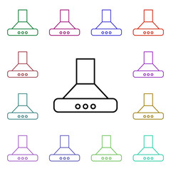 Poster - Aspirator kitchen multi color style icon. Simple thin line, outline vector of technology icons for ui and ux, website or mobile application