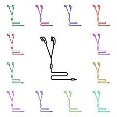 Poster - Headphones, vacuum multi color style icon. Simple thin line, outline vector of technology icons for ui and ux, website or mobile application