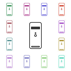 Aufkleber - Computer keys multi color style icon. Simple thin line, outline vector of technology icons for ui and ux, website or mobile application