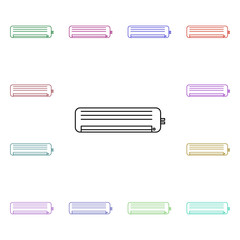 Poster - Air conditioning multi color style icon. Simple thin line, outline vector of technology icons for ui and ux, website or mobile application