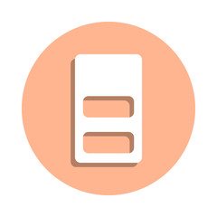 Poster - Battery status badge icon. Simple glyph, flat vector of web icons for ui and ux, website or mobile application