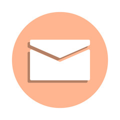 Poster - Email envelope badge icon. Simple glyph, flat vector of web icons for ui and ux, website or mobile application