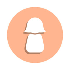 Poster - Girl avatar badge icon. Simple glyph, flat vector of web icons for ui and ux, website or mobile application