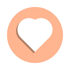 Poster - Heart badge icon. Simple glyph, flat vector of web icons for ui and ux, website or mobile application