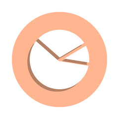 Poster - Pie chart badge icon. Simple glyph, flat vector of web icons for ui and ux, website or mobile application
