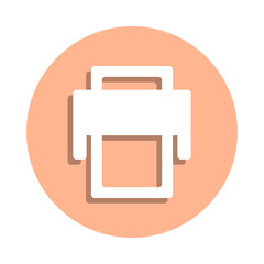 Poster - Printer badge icon. Simple glyph, flat vector of web icons for ui and ux, website or mobile application