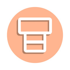 Poster - Printing paper badge icon. Simple glyph, flat vector of web icons for ui and ux, website or mobile application