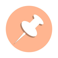 Poster - Push pin badge icon. Simple glyph, flat vector of web icons for ui and ux, website or mobile application