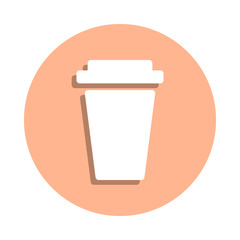 Poster - Rubbish bin badge icon. Simple glyph, flat vector of web icons for ui and ux, website or mobile application