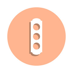 Poster - traffic light badge icon. simple glyph, flat vector of web icons for ui and ux, website or mobile ap
