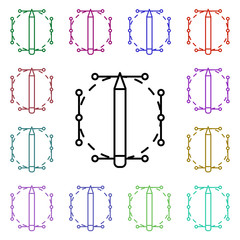 Poster - Creative process multi color icon. Simple thin line, outline vector of web icons for ui and ux, website or mobile application