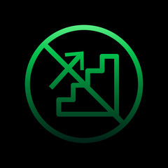 Poster - ban goes up nolan icon. Simple thin line, outline vector of Ban icons for ui and ux, website or mobile application