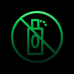 Poster - prohibition of painting nolan icon. Simple thin line, outline vector of Ban icons for ui and ux, website or mobile application