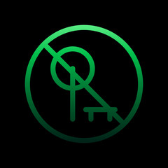 Poster - prohibition to walk nolan icon. Simple thin line, outline vector of Ban icons for ui and ux, website or mobile application