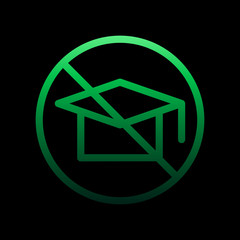 Poster - prohibition to students nolan icon. Simple thin line, outline vector of Ban icons for ui and ux, website or mobile application