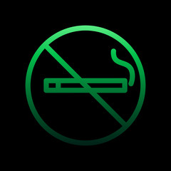 Poster - ban on smoking nolan icon. Simple thin line, outline vector of Ban icons for ui and ux, website or mobile application