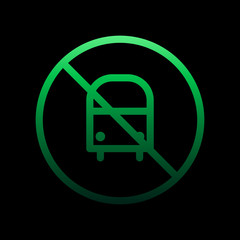 Poster - bus ban nolan icon. Simple thin line, outline vector of Ban icons for ui and ux, website or mobile application