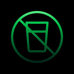 Poster - ban on drinking nolan icon. Simple thin line, outline vector of Ban icons for ui and ux, website or mobile application