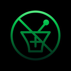 Poster - ban nolan icon. Simple thin line, outline vector of Ban icons for ui and ux, website or mobile application