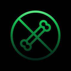 Poster - dog ban nolan icon. Simple thin line, outline vector of Ban icons for ui and ux, website or mobile application