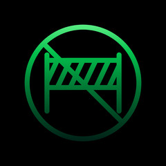 Poster - prohibition on road nolan icon. Simple thin line, outline vector of Ban icons for ui and ux, website or mobile application