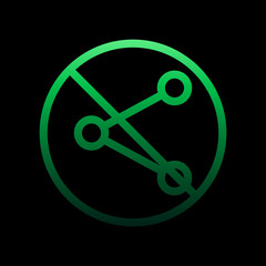 Poster - share prohibition nolan icon. Simple thin line, outline vector of Ban icons for ui and ux, website or mobile application