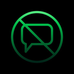 Poster - ban on commenting nolan icon. Simple thin line, outline vector of Ban icons for ui and ux, website or mobile application