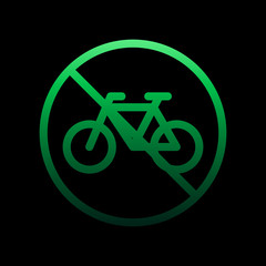 Poster - ban bicycle nolan icon. Simple thin line, outline vector of Ban icons for ui and ux, website or mobile application