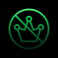Poster - prohibition of the crown nolan icon. Simple thin line, outline vector of Ban icons for ui and ux, website or mobile application