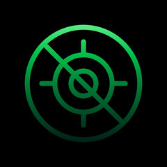 Poster - ban goal nolan icon. Simple thin line, outline vector of Ban icons for ui and ux, website or mobile application