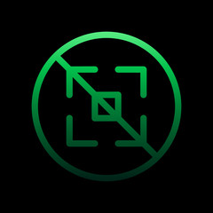 Poster - prohibition of focus nolan icon. Simple thin line, outline vector of Ban icons for ui and ux, website or mobile application
